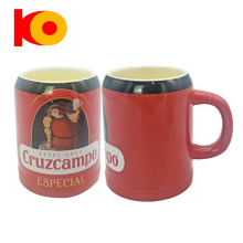 Luxury barato al por mayor de cerveza glaseada taza de cerveza calcomanía de cerveza de cerveza asa